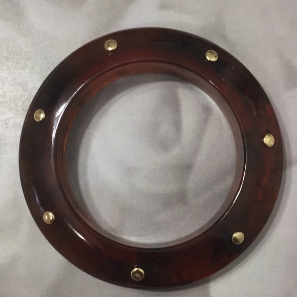 Irregular// Free People Resin Gold Stud Bangle Bracelet - Picture 6 of 8